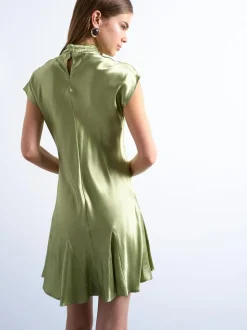 TSMILLA SS O-NECK MINI DRESS WVN