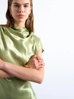 TSMILLA SS O-NECK MINI DRESS WVN