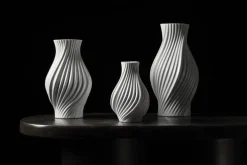 Twist Vase H25 cm hvid porcelæn