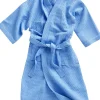 Waffle Bathrobe-Sky blue