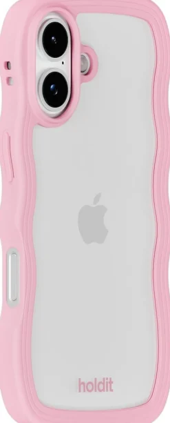 Wavy Case iPhone 17 Pink/Transparent