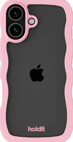 Wavy Case iPhone 17 Pink/Transparent