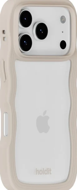 Wavy Case iPhone 17 Pro Light Beige/Transparent