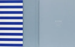 Weekly Planner med syet ryg, Blå stribe