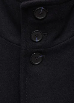 Wool funnel neck coat