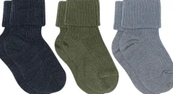 Wool rib baby socks - 3-pack