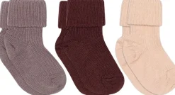 Wool rib baby socks - 3-pack