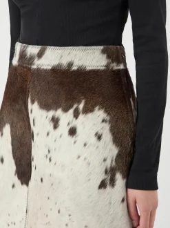 YASCAROLINE HW COW LEATHER SKIRT -